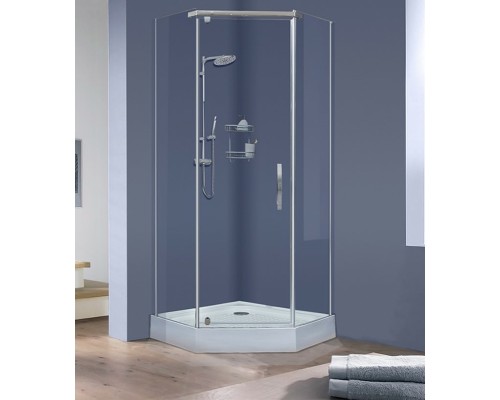 Душевой уголок Alex Baitler 100х100 AB245-100 профиль Хром стекло тонированное