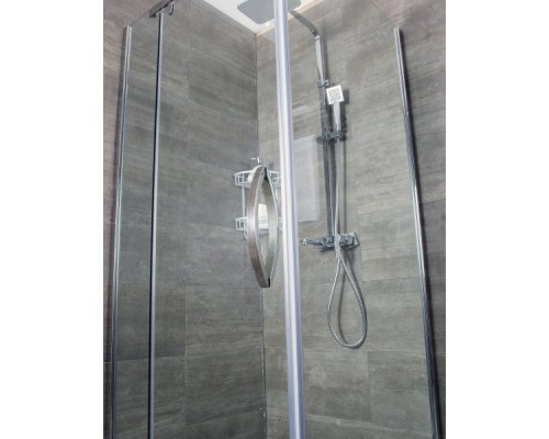 Душевой уголок Alex Baitler 100х100 AB245-100 профиль Хром стекло тонированное