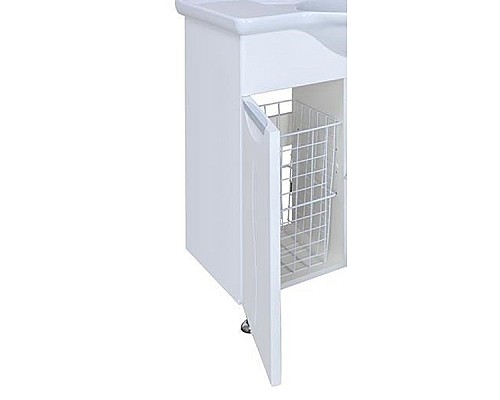 Тумба под раковину Bellezza Глория 75 4639512120010 с бельевой корзиной Белая