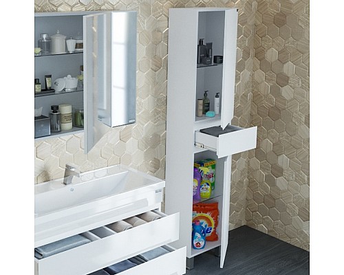 Шкаф пенал СанТа Марс 40 Белый