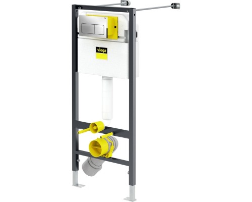 Инсталляция Viega Prevista Dry 792 848 для подвесных унитазов с клавишей смыва Хром