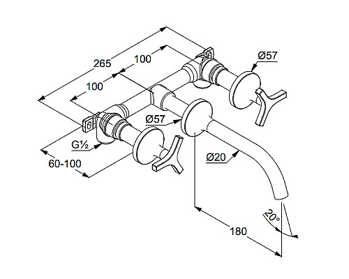 Смеситель для раковины Kludi Nova Fonte 201440539 Хром
