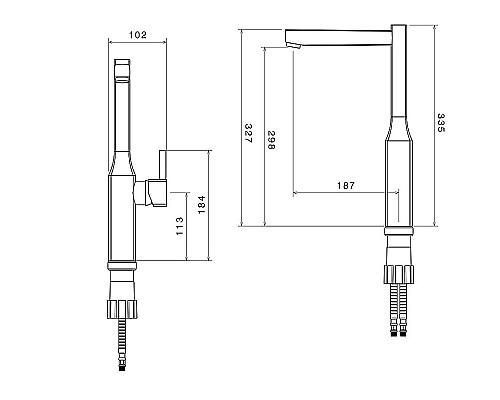 Смеситель для кухни Shouder Unique 0170504 Хром