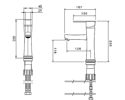 Смеситель для раковины Shouder Impro 0220204 Хром