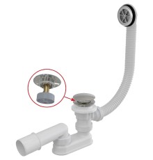 Слив-перелив Alcaplast Click-Clack Хром