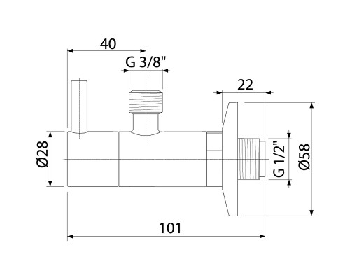 Запорный вентиль Alcaplast ARV001-ANTIC угловой Бронза