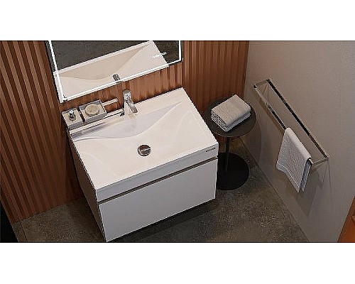 Тумба под раковину Velvex Pulsus 70 tp.PUL.PUL.70.1Y подвесная Белая глянцевая