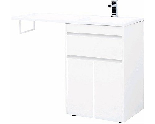 Тумба с раковиной Aquanet Токио 120 R 239210 Белая