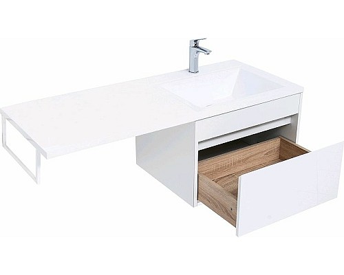 Тумба с раковиной Aquanet Токио 120 R 239213 подвесная Белая