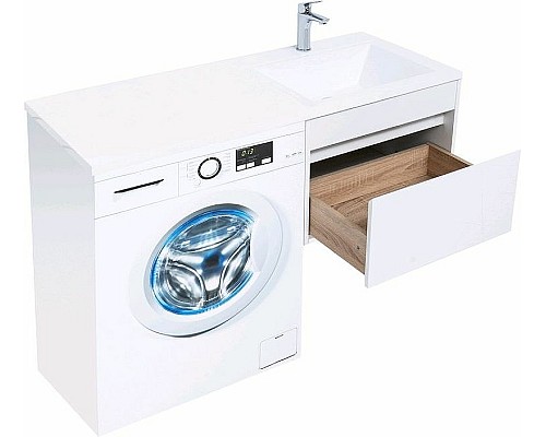 Тумба с раковиной Aquanet Токио 120 R 239213 подвесная Белая