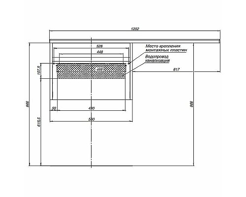 Тумба с раковиной Aquanet Токио 120 R 239213 подвесная Белая