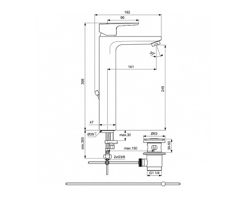 Смеситель для раковины Ideal Standard Ceraplan III Slim Хром