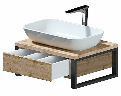 Тумба под раковину 1MarKa Grunge Loft 60П Ц0000001580 подвесная Дуб вотан