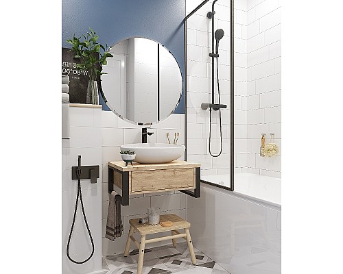 Тумба под раковину 1MarKa Grunge Loft 60П Ц0000001580 подвесная Дуб вотан