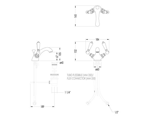 Смеситель для раковины Devon&Devon Dandy MARF54CR Хром