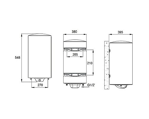 Водонагреватель накопительный Nofer SB30 Белый