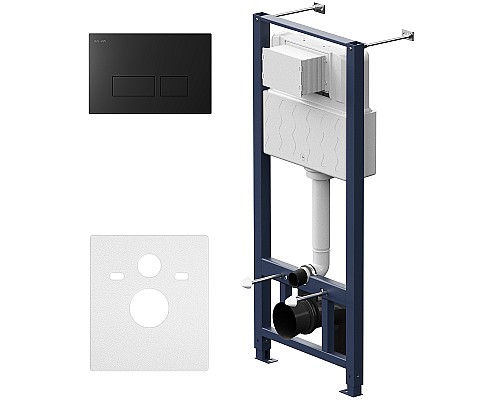 Инсталляция AM.PM Pro I012704.7038 для подвесного унитаза с Черной матовой клавишей смыва