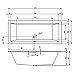 Акриловая ванна Riho Rething Cubic 170х75 B105001005 (BR0700500000000) без гидромассажа