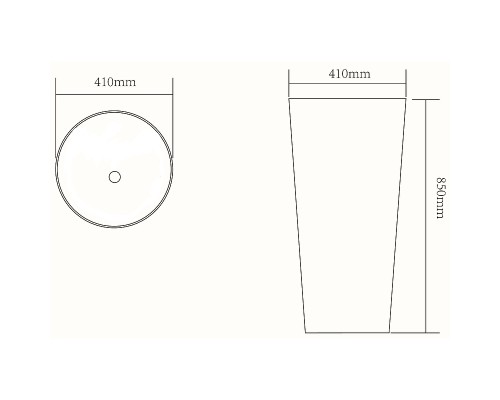 Раковина SantiLine 41 SL-4012MB напольная Черная матовая