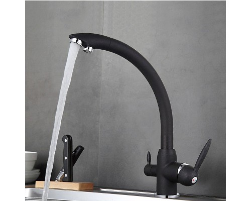 Смеситель для кухни Frap H99 F4399-7 Черный матовый