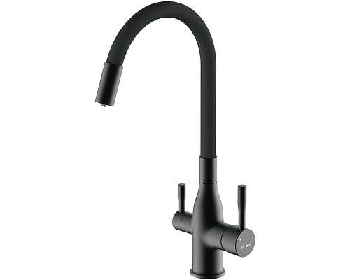 Смеситель для кухни Frap H96 F4396-6 Черный матовый