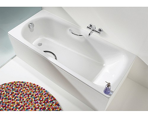 Стальная ванна Kaldewei Saniform Plus Star 336 170х75 133630003001 с покрытием Аnti-slip и Easy-clean с отверстиями под ручки