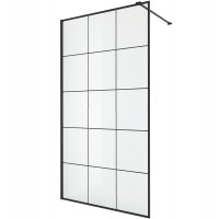 Душевая перегородка Ceruttispa Muza 100x100 T100 профиль Черный стекло прозрачное