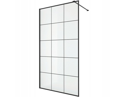 Душевая перегородка Ceruttispa Muza 100x100 T100 профиль Черный стекло прозрачное