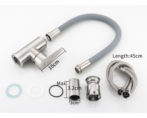 Смеситель для кухни Frap H48 F4448 Сатин Серый