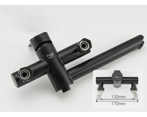 Смеситель для ванны Frap H801 F32801-6 универсальный Черный матовый