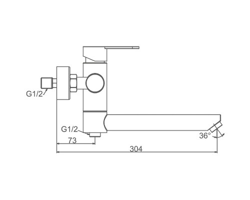 Смеситель для ванны Frap H801 F32801-6 универсальный Черный матовый