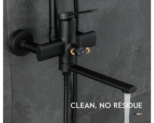 Душевая система Frap H67-6 F2467-6 Черная матовая