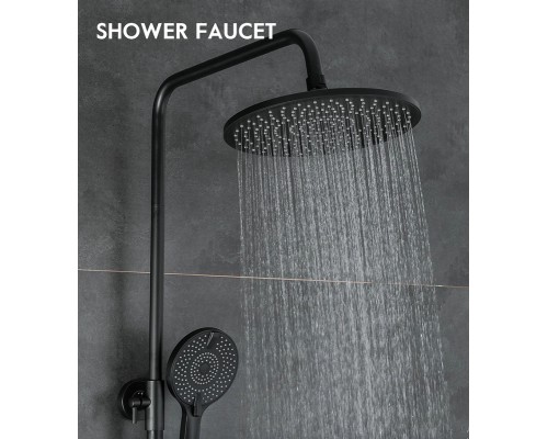 Душевая система Frap H67-6 F2467-6 Черная матовая