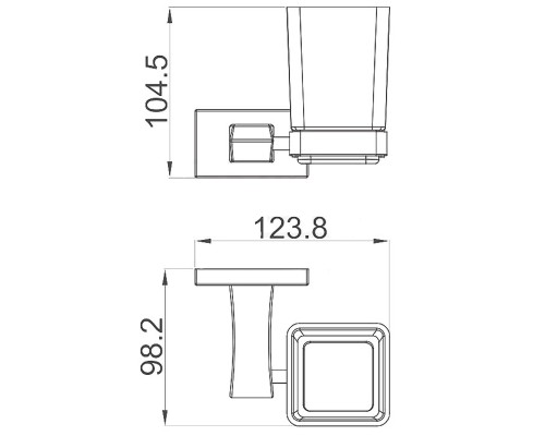 Стакан для зубных щеток Gappo G0706-6 Черный матовый
