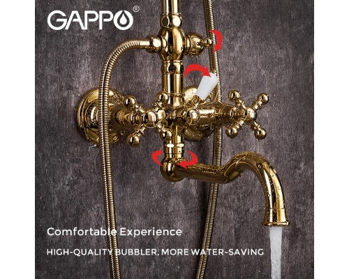 Душевая система Gappo G89-6 G2489-6 Золото