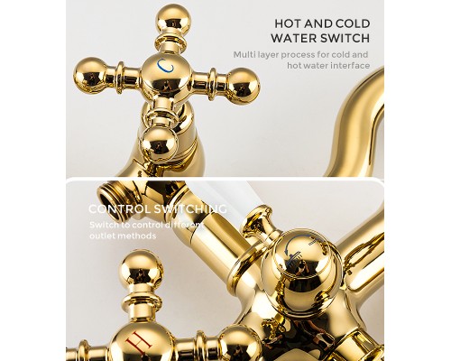 Душевая система Gappo G89-6 G2489-6 Золото