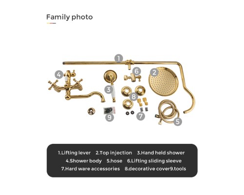 Душевая система Gappo G89-6 G2489-6 Золото