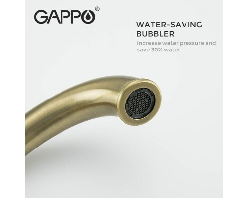 Смеситель на борт ванны Gappo G89-4 Бронза