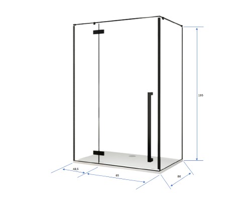 Душевой уголок Ceruttispa 120х90 C1AW профиль Белый стекло прозрачное