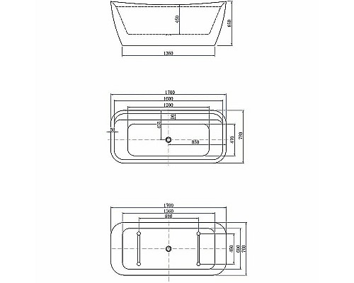 Акриловая ванна Allen Brau Infinity 2 170x78 2.21002.21 без гидромассажа