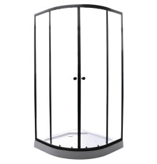 Душевой уголок Parly 90x90 ZE911B профиль Черный стекло прозрачное