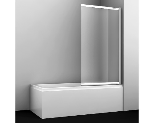 Шторка на ванну WasserKRAFT Main 100 41S02-100RM профиль Хром стекло матовое