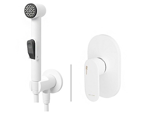Гигиенический душ со смесителем WasserKRAFT А85056 Белый матовый
