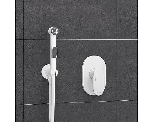 Гигиенический душ со смесителем WasserKRAFT А85056 Белый матовый
