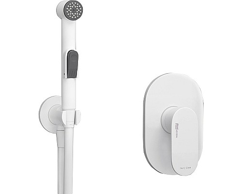Гигиенический душ со смесителем WasserKRAFT А85056 Белый матовый