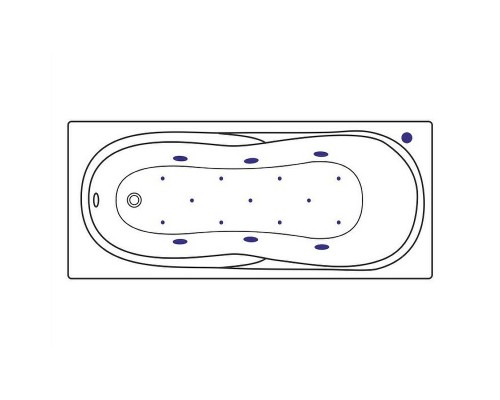 Акриловая ванна Excellent Sekwana 170x75 Relax Бронза с гидромассажем