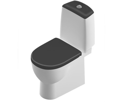 Унитаз Sanita Luxe Best Luxe SL DM Black WC.CC/Best/2-DM/BLK.G/S1 Белый с бачком и черным сиденьем Микролифт