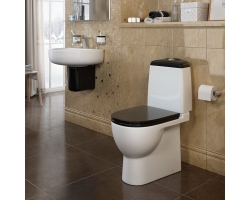 Унитаз Sanita Luxe Best Luxe SL DM Black WC.CC/Best/2-DM/BLK.G/S1 Белый с бачком и черным сиденьем Микролифт