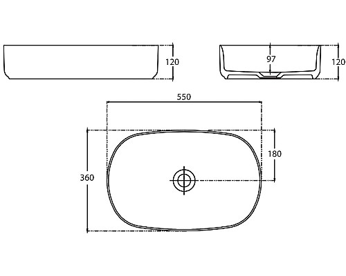 Раковина-чаша Allen Brau Fantasy 55 4.11022.31 Черная матовая