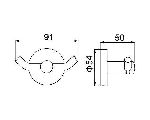 Двойной крючок Timo Saona 13012/17 Золото матовое